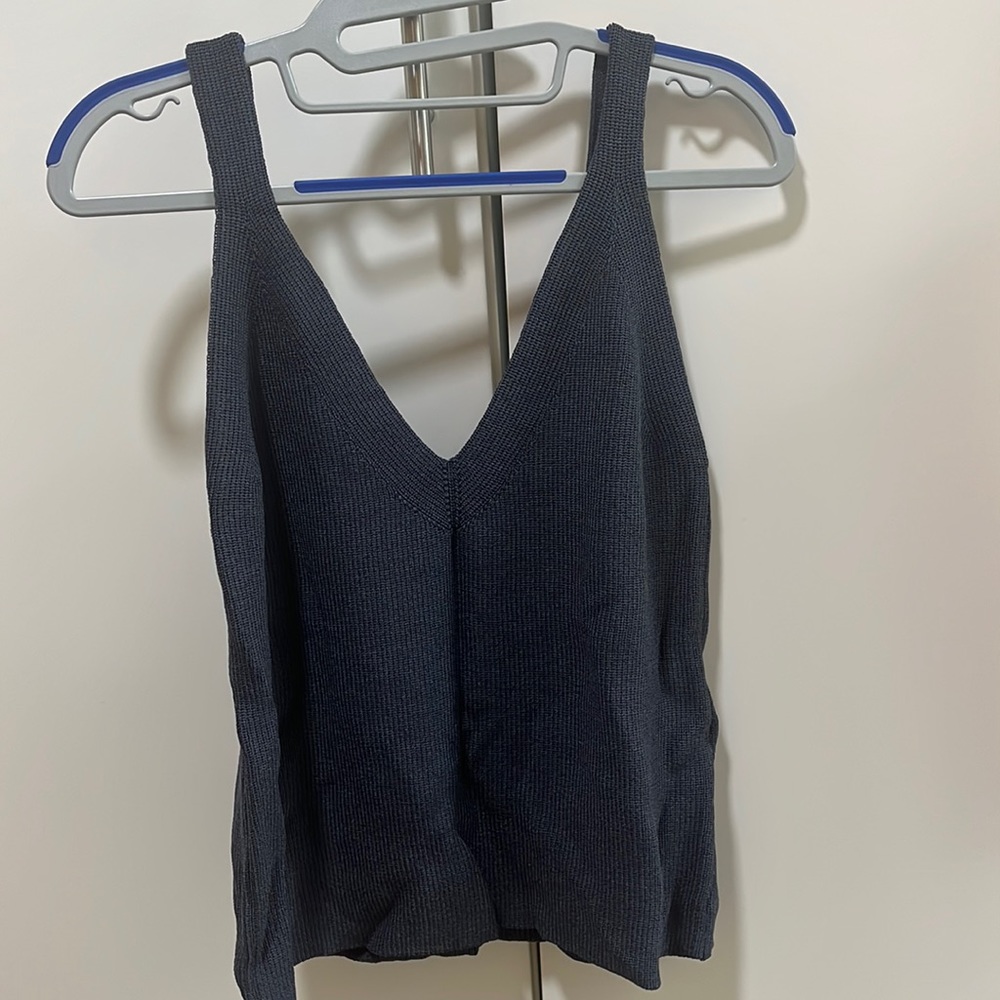 ZARA Navy Knit Tank